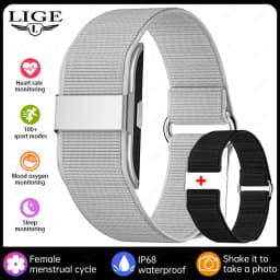 LIGE New S01 No Screen Smart Bracelet Heart RateMonitor Pedometer Waterproof Sport Fitness Tracker Men Women Electronic Bracelet