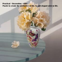 Creative 3D Puzzle Vase Waterproof Artistic Flower Vase Jigsaw Arrange Flowers Building Block Flower Arrangement Vase