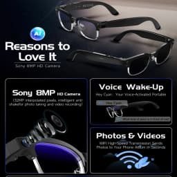 2026 New AIl Smart Glasses 4K 8MP HD Camera Video 1080P 100+ LanguagesTranslation WiFi Sunglasses Bluetooth Call Music Men Women