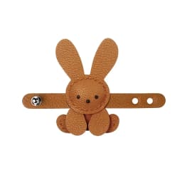 1pc Cute Bunny Bag Charm - Lightweight Synthetic Faux Leather with Stainless Steel Buckle, Adorable Rabbit Design for Backpacks