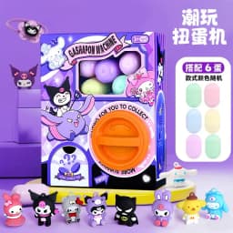 Sanrio Hello kitty Kuromi Twisting Egg Machine Fun Capsule Lottery Decompression Toy Twisting Egg Action Figure Christmas Gifts