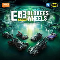 Original Blokees Wheels Batman E03 Dawn Breaking Blind Box DC Batmobile Model Kit 1:64 Scale Collectible Car Toys