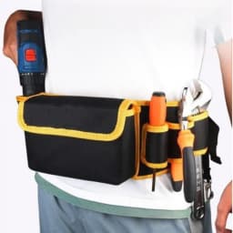 Heavy Duty Multi-Function Tool Waist Bag Wear-Resistant Multi-Pockets Safe Buckle Tool Storage Pouch for Electricians Carpenters