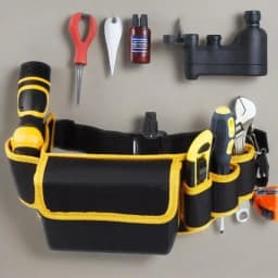 Heavy Duty Multi-Function Tool Waist Bag Wear-Resistant Multi-Pockets Safe Buckle Tool Storage Pouch for Electricians Carpenters