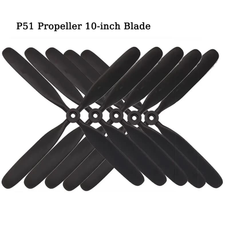 10.5x8 Inch 4-Blade Motion P51 Style Propeller for 1080 Model Airplanes Small Parts Accessory for Remote Control Toys