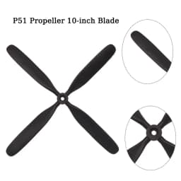 10.5x8 Inch 4-Blade Motion P51 Style Propeller for 1080 Model Airplanes Small Parts Accessory for Remote Control Toys