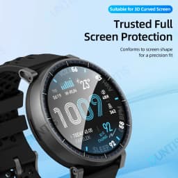 Screen Protector For Amazfit Active Max 3D Curved Screen Protector Ultra-HD Full Coverage Protective Film Accessories (Not Glass