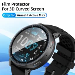 Screen Protector For Amazfit Active Max 3D Curved Screen Protector Ultra-HD Full Coverage Protective Film Accessories (Not Glass