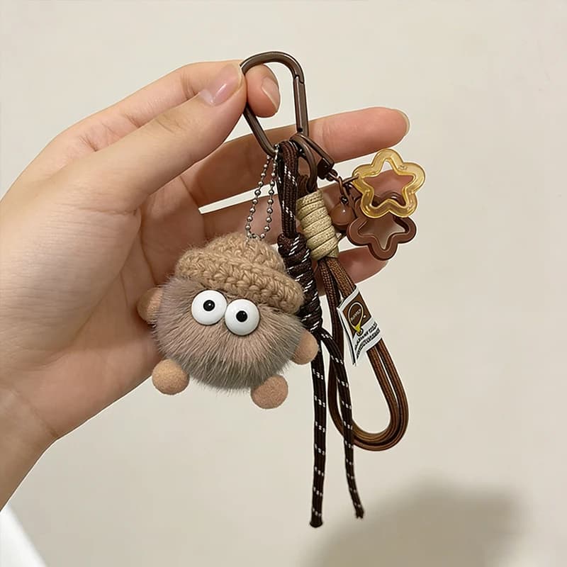 Women Bag Pendants Coal Ball Cute Dopamine Fashionable Bag Accessories Multifunctional Keychains Couple Gifts