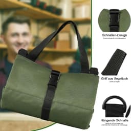 Professional Tool Bag for Mechanics Electricians Carpenters Oxford Roll Up Organizer Garage Storage Portable Multiple Zipper
