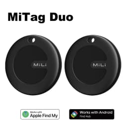 MiTag Duo Smart Tracker Tag Item Finders Compatible with IOS and Google Find Hub App IP67 Waterproof Bluetooth Tracking Tag