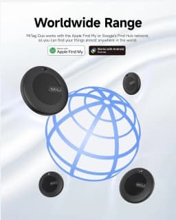 MiTag Duo Smart Tracker Tag Item Finders Compatible with IOS and Google Find Hub App IP67 Waterproof Bluetooth Tracking Tag
