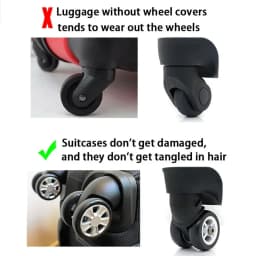8PCS Thick Silicone Luggage Wheel Protection Cove, Soft and Silent, Suitable for Handcarts, Boxes, Stools, and Wheel Accessories