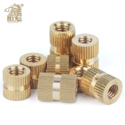 M.4 M1.6 M2 M2.5 M3 M4 M5 M6 M8 Brass Insert Nut Injection Molding Brass Knurled Thread Inserts Nuts