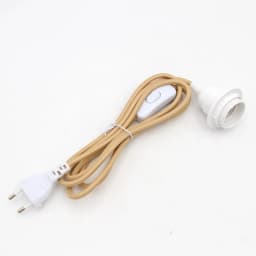 220V AC EU Plug Power Cord Fabric Covered Cable with On/Off Switch E27 Bakelite Lamp Holder Plug-In Cords for DIY Hanging Light