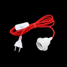 220V AC EU Plug Power Cord Fabric Covered Cable with On/Off Switch E27 Bakelite Lamp Holder Plug-In Cords for DIY Hanging Light