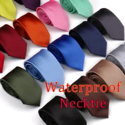 HUISHI 8CM 8 Styles Men's Solid Dark Blue Color Neck Tie 6cm Waterproof Jacquard Necktie Daily Wear Cravat Wedding Party For Men