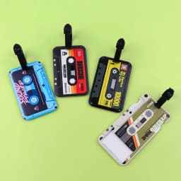 Vintage Cassette Tape Luggage Tags Suitcase ID Address Name Holder Baggage Tag Travel Boarding Portable Suitcase Accessories