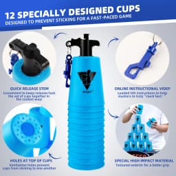 Speed Stacks | SENGSO Official Sport Stacking Set, 12 Cups Speed Stacking Cups | ABS Materials, Low Friction for Competition