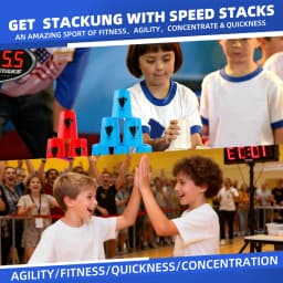 Speed Stacks | SENGSO Official Sport Stacking Set, 12 Cups Speed Stacking Cups | ABS Materials, Low Friction for Competition