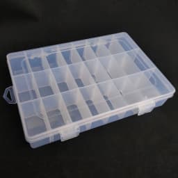 24 Slots Cells Colorful Portable Jewelry Tool Storage Box Container Ring Electronic Parts Screw Beads Organizer Plastic Case