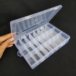 24 Slots Cells Colorful Portable Jewelry Tool Storage Box Container Ring Electronic Parts Screw Beads Organizer Plastic Case