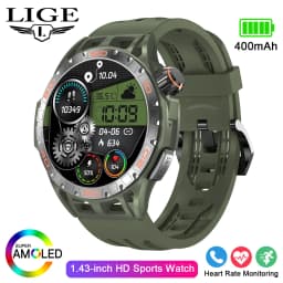 LIGE 2026 Outdoor Smart Watch Men 2.01" Screen lP68 Waterproof Watches Rugged Military Bluetooth Call Smartwatch For Android lOS