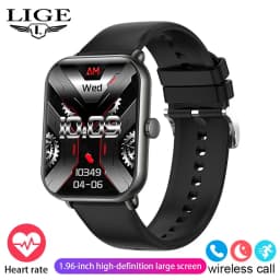 LIGE 2026 Outdoor Smart Watch Men 2.01" Screen lP68 Waterproof Watches Rugged Military Bluetooth Call Smartwatch For Android lOS