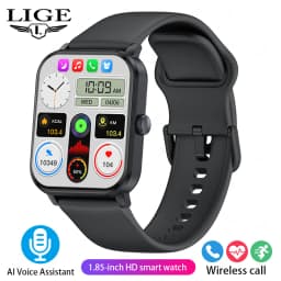 LIGE 2026 Outdoor Smart Watch Men 2.01" Screen lP68 Waterproof Watches Rugged Military Bluetooth Call Smartwatch For Android lOS