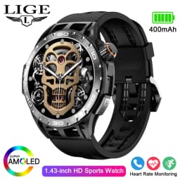 LIGE 2026 Outdoor Smart Watch Men 2.01" Screen lP68 Waterproof Watches Rugged Military Bluetooth Call Smartwatch For Android lOS