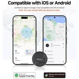 LiTag Duo Tracker Tag MiLi Smart Tag Item Finders Compatible with IOS Find My or Google Find Hub App Key Finder Item Locator