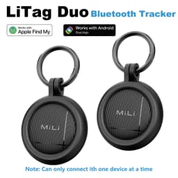 LiTag Duo Tracker Tag MiLi Smart Tag Item Finders Compatible with IOS Find My or Google Find Hub App Key Finder Item Locator