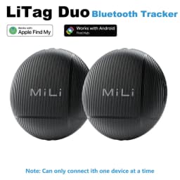 LiTag Duo Tracker Tag MiLi Smart Tag Item Finders Compatible with IOS Find My or Google Find Hub App Key Finder Item Locator