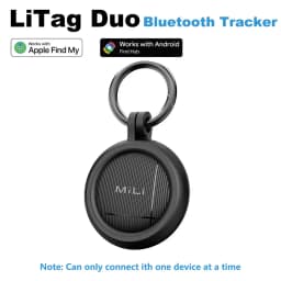 LiTag Duo Tracker Tag MiLi Smart Tag Item Finders Compatible with IOS Find My or Google Find Hub App Key Finder Item Locator