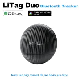 LiTag Duo Tracker Tag MiLi Smart Tag Item Finders Compatible with IOS Find My or Google Find Hub App Key Finder Item Locator