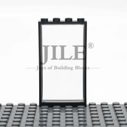 Moc French Windows Door Frame 1x4x6 60596 57895 DIY Building Blocks Bricks Bulk Set City Street View Compatible with Glass Toys