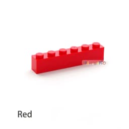 40pcs DIY Building Blocks Thick Figures Bricks 1x6 Dots Educational Creative Size Compatible With 3009 Plastic Toys for Children