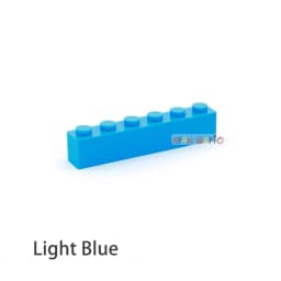 40pcs DIY Building Blocks Thick Figures Bricks 1x6 Dots Educational Creative Size Compatible With 3009 Plastic Toys for Children