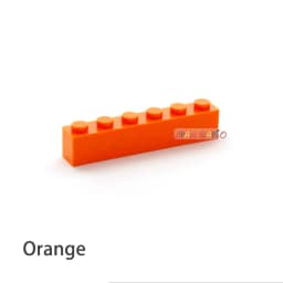 40pcs DIY Building Blocks Thick Figures Bricks 1x6 Dots Educational Creative Size Compatible With 3009 Plastic Toys for Children