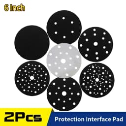 2PCS 6 Inch Hook and Loop Pad Saver Interface Pad Surface Protection Disc 150mm Protector for Sanding Pad Random Orbital Sander