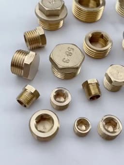 G1"1/4"1/8"3/8"1/2"3/4"G2" BSP Female Threaded Brass Pipe Hex Head Brass Stopper End Cap Plug Plumbing Fitting Connector Adapter