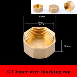G1"1/4"1/8"3/8"1/2"3/4"G2" BSP Female Threaded Brass Pipe Hex Head Brass Stopper End Cap Plug Plumbing Fitting Connector Adapter