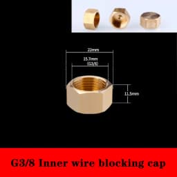 G1"1/4"1/8"3/8"1/2"3/4"G2" BSP Female Threaded Brass Pipe Hex Head Brass Stopper End Cap Plug Plumbing Fitting Connector Adapter