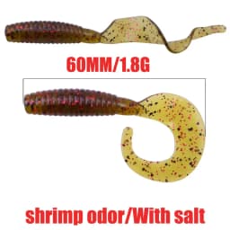 5PCS Long Tail Worm Soft Lures Swimbaits 60mm 1.8g Jig Wobblers Tackle Smell With Salt Silicone Artificial Bait Bass Carp Pesca