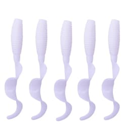 5PCS Long Tail Worm Soft Lures Swimbaits 60mm 1.8g Jig Wobblers Tackle Smell With Salt Silicone Artificial Bait Bass Carp Pesca