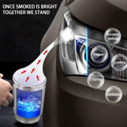Car Headlight Polishing Restoration Kit Auto Headlight Restorer Repair Set Workshop Tools 800ML Liquid Polymer Evaporator