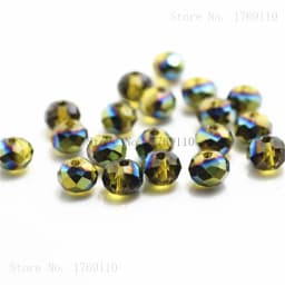 Isywaka Dark Red Colors 4*6mm 50pcs Rondelle Austria Faceted Crystal Glass Beads Loose Spacer Round Beads for Jewelry Making