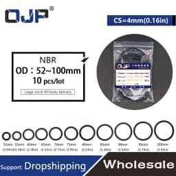 CS1.2/2/4mm OD5-200mm NBR Rubber Ring Sealing O-Ring Nitrile O Ring Seal Gasket Sealing Oil Ring Waterproof Sealing