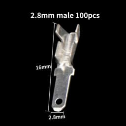 100Pcs/lot 2.8/4.8/6.3mm Female and Male Crimp Terminal Connector Silver Car Speaker Electric Wire Connectors Set