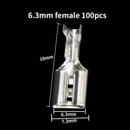100Pcs/lot 2.8/4.8/6.3mm Female and Male Crimp Terminal Connector Silver Car Speaker Electric Wire Connectors Set